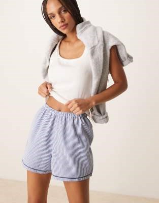 Мужские боксёры Urban Threads с голубыми полосками, высокой посадкой и эластичным поясом для комфортной посадки 11236528