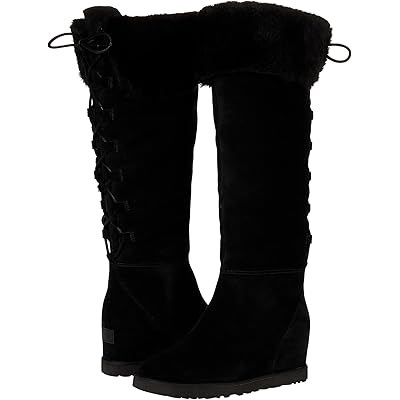 Женские ботинки UGG Classic Femme Over-the-Knee Lace с замшевым верхом и устойчивой подошвой Treadlite 11177531