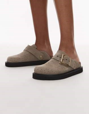 Замшевые мюли AllSaints Skye с регулируемым ремешком и округлым носком в стиле вестерн 11229033