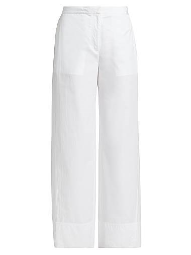 Прямые хлопковые брюки Toteme с закрученными боковыми швами, 100% хлопок, изготовлены в Португалии 11013096