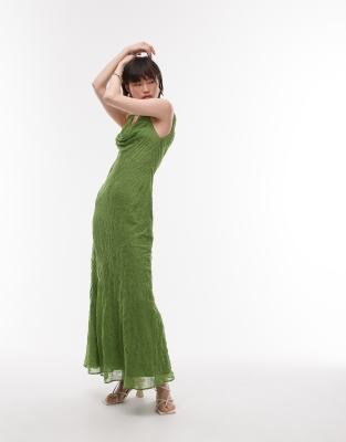 Зелёное платье Topshop с двойным слоем и вышивкой в премиальном стиле 11171380