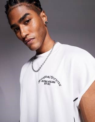 Бежевая безрукавная футболка из сетчатого материала Good For Nothing с черными контрастными вставками 11228970