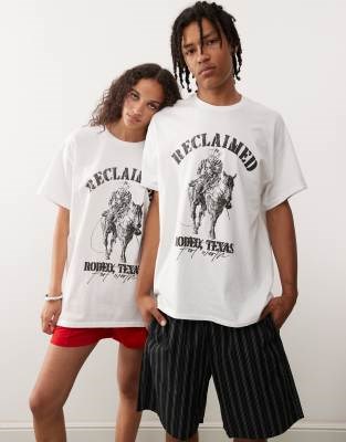 Оверсайз футболка Reclaimed Vintage с графическим принтом в родео стиле для молодёжи 11230303