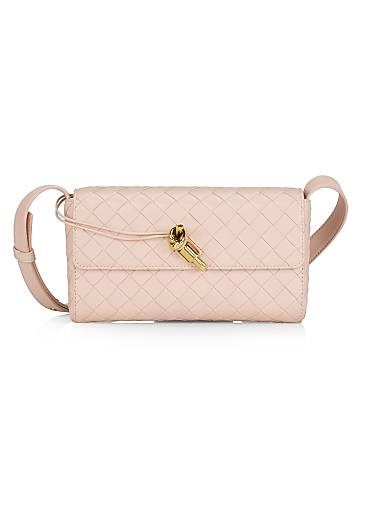 Bottega Veneta Компактная кожаная сумка через плечо с узором Интрекачато и регулируемым ремнем, Италия 11165650