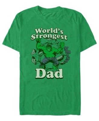 Fifth Sun Мужская футболка World',s Strongest Dad с коротким рукавом и модным принтом Marvel, Slim Fit, 60% хлопок, 40% полиэстер 11237267