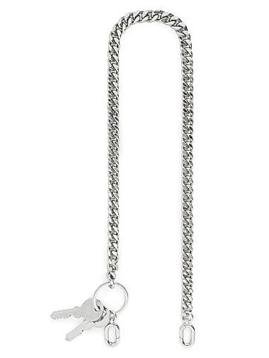 Balenciaga Цепочка-ремешок из латуни с фурнитурой в форме песочных часов, полуглянцевое покрытие палладием, 70 см 11167665