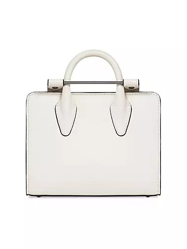 Strathberry Кожаная сумка-тоут нано с металлическими элементами и съемным цепочным ремешком 10041837