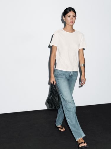 Молодёжная футболка с короткими рукавами из 100% хлопка Massimo Dutti 11234945