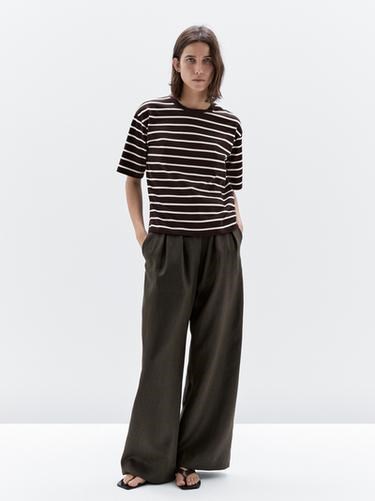 Полосатая футболка Massimo Dutti из 100% хлопка для молодых 11234905