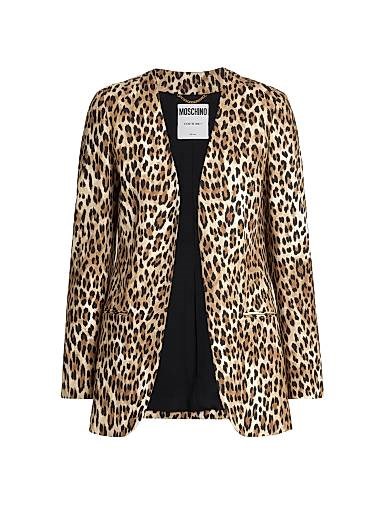 Moschino Silhouette of the Season Leopard Print Jacket 11168334