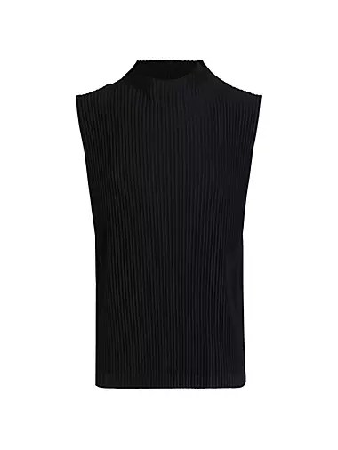 Безрукавка Homme Plisse Issey Miyake MC April с фиксированным воротником и складчатым дизайном, 100% полиэстер 10049028