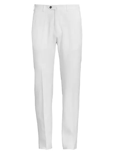 Брюки Emporio Armani с складками спереди, поясом на кнопках и карманами, 100% лиоцелл 10042639