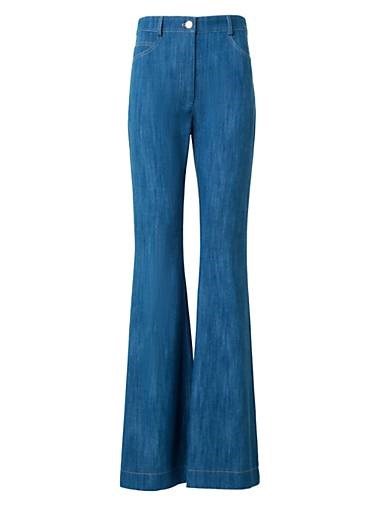 Джинсовые брюки Courtney Flare от Akris punto с эластичной тканью, высоким поясом и расклешёнными штанинами 11169944