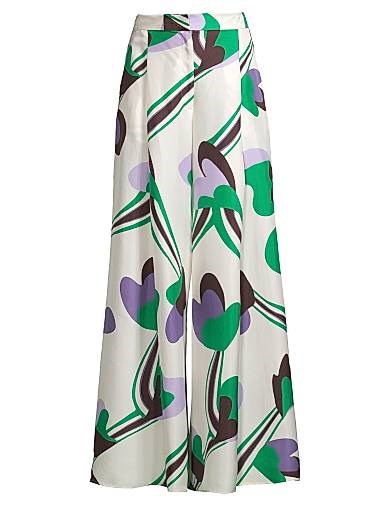 Шелковые брюки-палаццо Veruschka от Ginger &amp, Smart с высокой талией и глубокими складками 11164764