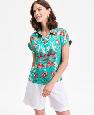 Женская футболка с короткими рукавами и принтом от I.N.C. International Concepts, эксклюзивно для Macy',s 11175753