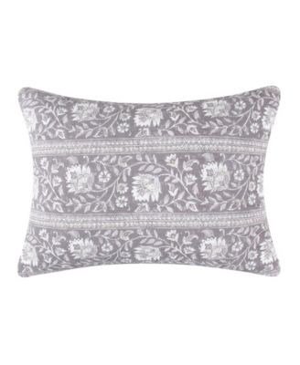Levtex Прямоугольная декоративная подушка Lirelle, 45x35 см, стеганый цветочный принт, 100% хлопок 11222391