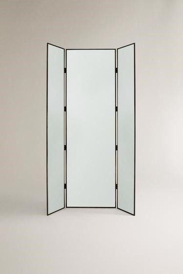 Zara Home Настенное металлическое триптих зеркало для ванной или гардеробной 11230952