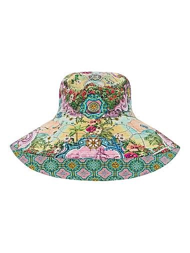 Camilla Панама с широкими полями с цветочным принтом из 100% хлопка. Легкость в уходе 11166225