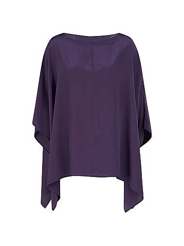 Шёлковая крепдешиновая блуза-кафтан Wendy от Halston, 85% ацетат, 10% шёлк, 5% полиамид 11164541