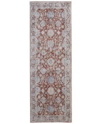 Feizy Коврик-бегунок Pasha 76 см x 220 см, мягкий ворс высотой 1,1 см, цветной цветочный узор, устойчив к пятнам 11233051