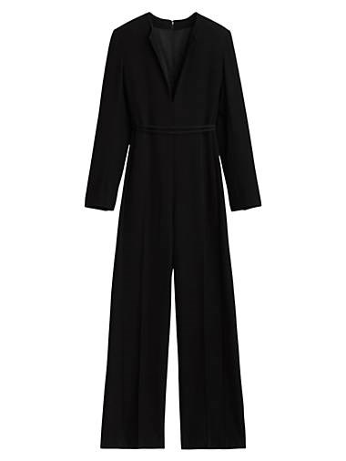 Комбинезон Sonia из крепа от Rag &amp, Bone с длинными рукавами и V-образным вырезом классического прямого кроя 11165397