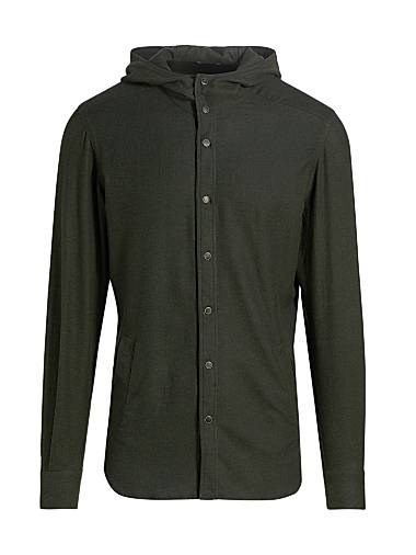 Куртка-рубашка Kiton Mariano с капюшоном из итальянского хлопка, 100% хлопок 11167237