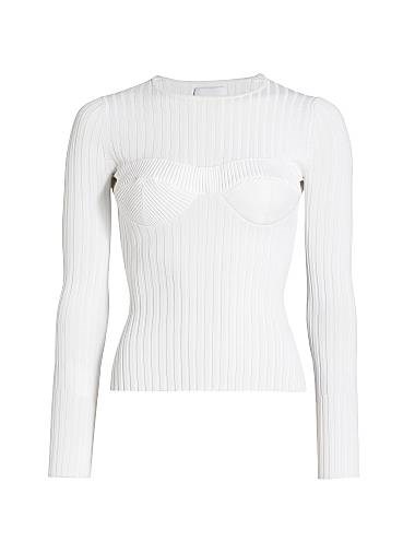 Лонгслив Faye от Aknvas с декором на груди, 79% район, 20% нейлон, 1% спандекс 11164384