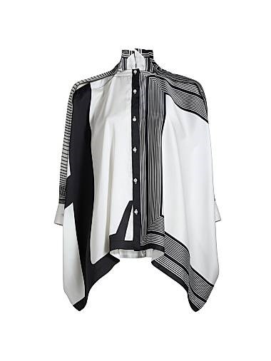 Лонгслив Helmut Lang Four-Scarf с кнопками спереди, графическая полоска, 100% полиэстер 11166429