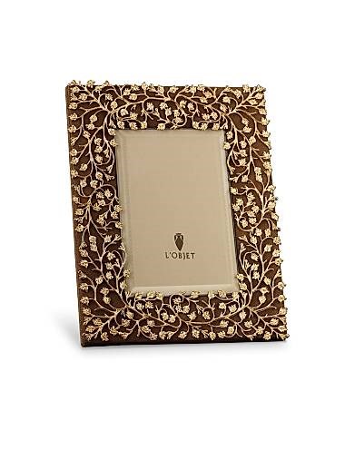 L',Objet Фоторамка Lorel с золотистым покрытием, 28,6 см x 33,7 см, фирменное стекло с уступами, сатиновая подкладка 11017939