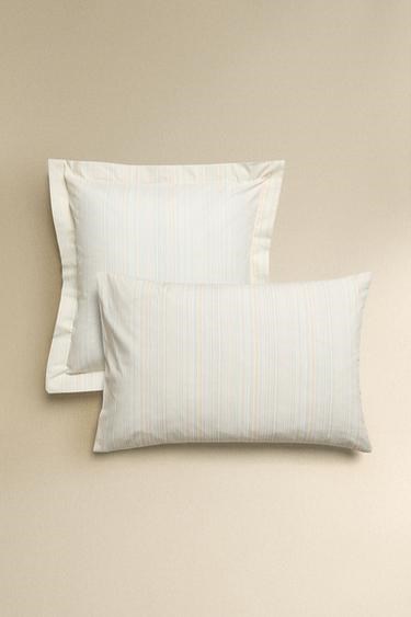 Zara Home Стильная подушка из перкаля с полосками, 200 нитей, хлопок 11235855