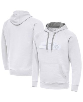 Antigua Молодёжное белое худи Seattle Seahawks Victory с длинными рукавами и карманом 11238772