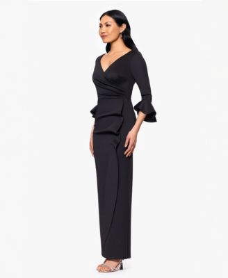 Платье-футляр с V-образным вырезом и рукавами 3/4 от Betsy &amp, Adam, с идеальной посадкой и стильным дизайном 11231017