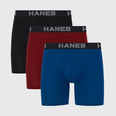 Мужские боксеры Hanes Premium, 3 шт., с поддерживающим карманом, комфортные и защищающие от запаха 11182564