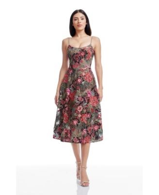 Женское платье без рукавов с романтичным силуэтом fit &amp, flare и облегающим верхом от Dress the Population 11239231