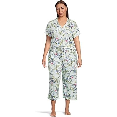 Женский комплект из шорт с рукавами и топом с V-образным вырезом Plus Size Paisley Dreams от Karen Neuburger 11167021