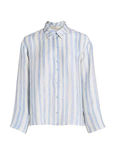 Пляжная рубашка с пуговицами и длинными рукавами Nico от Marie Oliver в полоску, свободный крой, непромокаемая 11167497