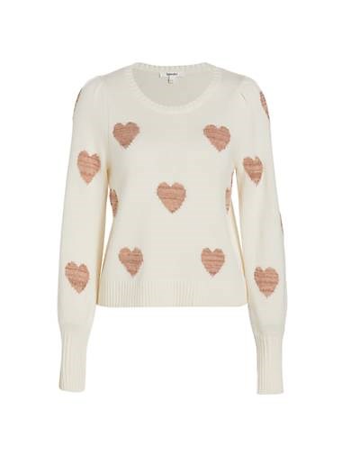 Свитер Annabelle от Splendid с блестящими сердцами, лонгслив, 47% вискоза, 13% нейлон, 12% шерсть 11164658