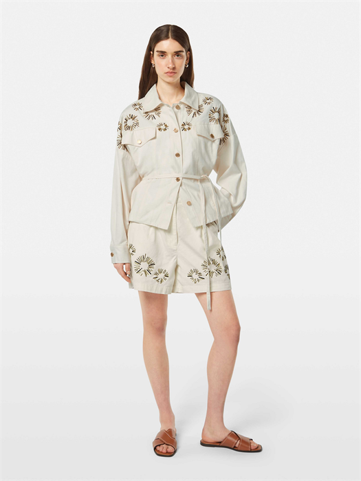 Шорты с декором на высокой талии, 100% хлопок, Scotch &amp, Soda - идеальны для жаркого лета 11234517