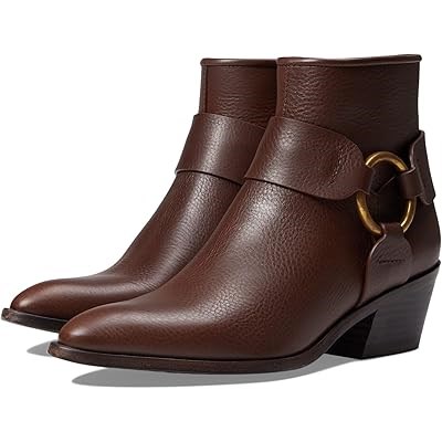 Кожаные ботинки Pedro Garcia Aden с закругленным носком и блочным каблуком 11177506