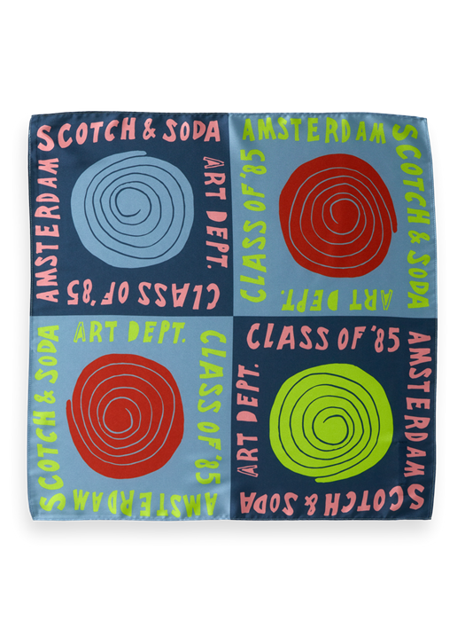 Scotch &amp, Soda Шарф квадратной формы с уникальными иллюстрациями и яркими цветами, деликатная стирка при 30 градусах 11234612