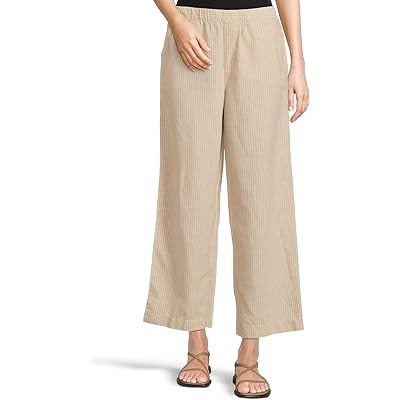 Укороченные широкие брюки с эластичным поясом из хлопка и полиэстера от Mod-o-doc 11171128