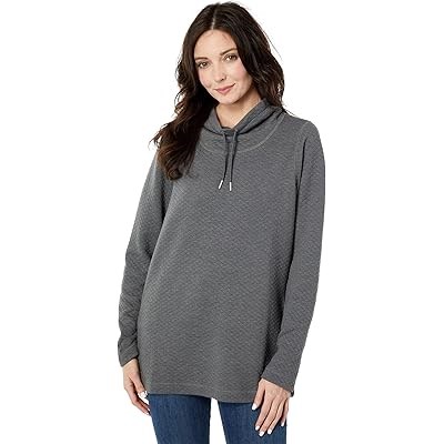 L.L.Bean Лонгслив SoftLight с удобным воротником и кнопочной застежкой, 53% полиэстер 11177396