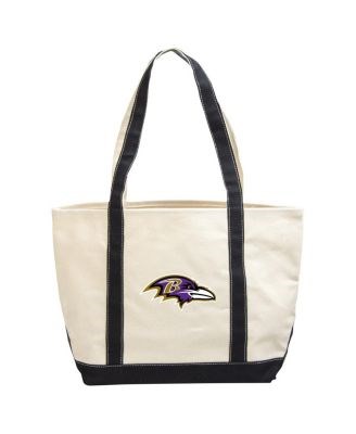 Logo Brand Прочная холщовая сумка-тоут Baltimore Ravens с длинными ручками и большим основным отделением 11224961