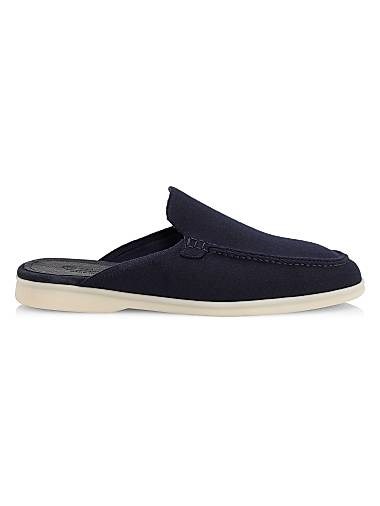 Вязаные шерстяные шлепанцы Loro Piana с миндалевидным носком и резиновой подошвой 11164239