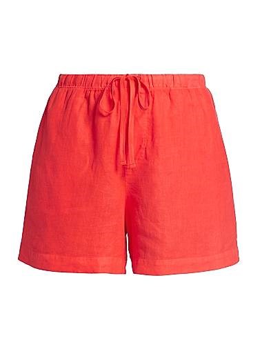 Velvet by Graham &amp, Spencer Льняные шорты Tammy с эластичным поясом и накладными карманами, 100% лен 11165180