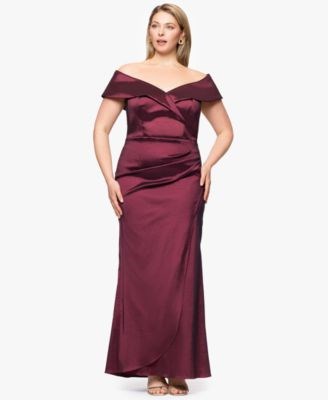 Платье размера плюс с вырезом в форме сердца и длинным силуэтом от Xscape, американского производства 11227871