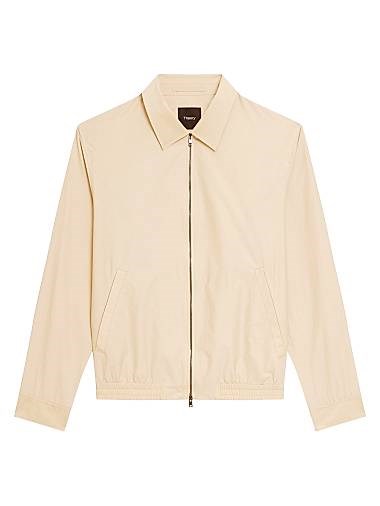 Легкая блузон-куртка из хлопкового микса Theory с молнией, эластичным поясом и карманами 11166853