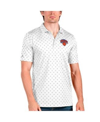 Antigua Мужская рубашка-поло с вышивкой New York Knicks Spark, белая, 100% полиэстер 11239572