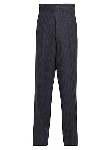 Брюки Maison Margiela из 100% шерсти с вертикальной полосой, Италия 11168638