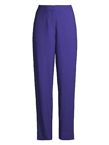 Брюки Emporio Armani с высокой талией и прямыми штанинами, 98% вискоза, легкие в уходе 11164814